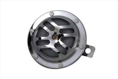Round Horn 12 Volt Chrome 4"