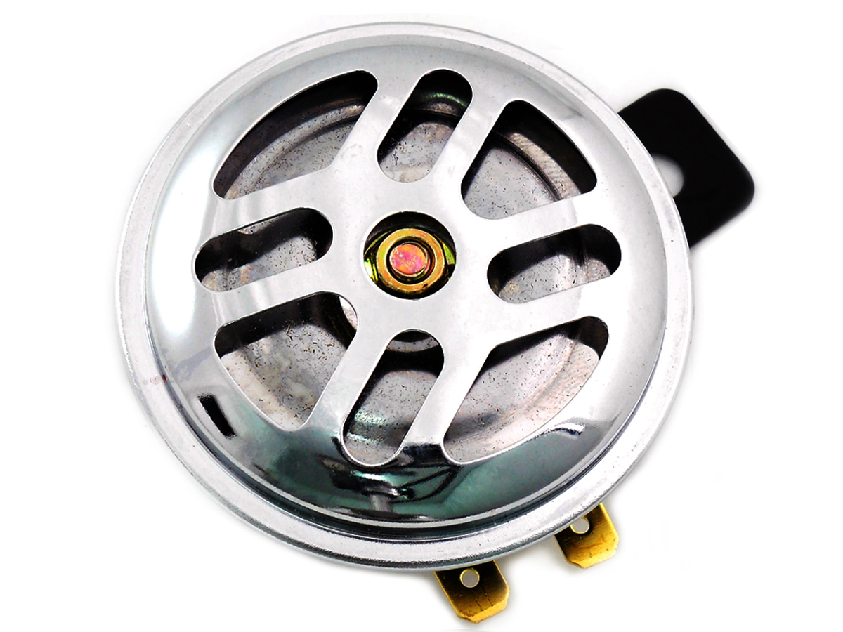 *UPDATE Round Horn 12 Volt Chrome 2-1/2"