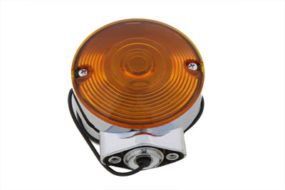 Chrome Turn Signal Front Amber