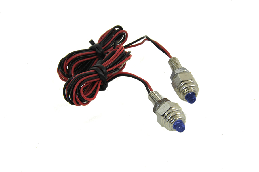 License Plate Frame Mounting Bolt Set with Blue LEDS
