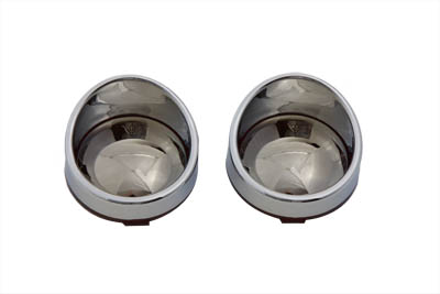 Chrome Turn Signal Bezel Red Mirrored