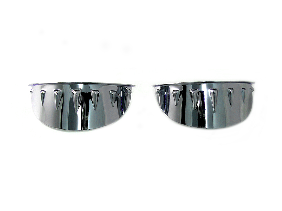 Chrome 4-1/2" Glide Spotlamp Visor Set