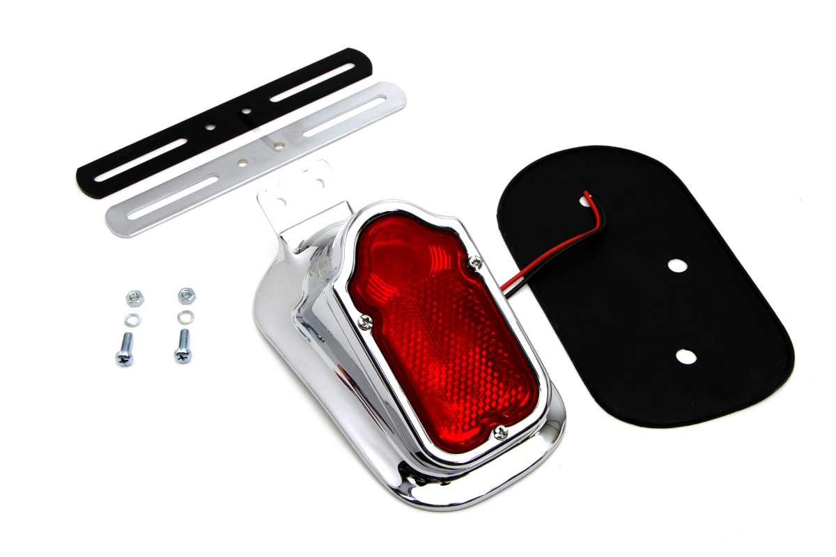 Chrome Tombstone Style Tail Lamp