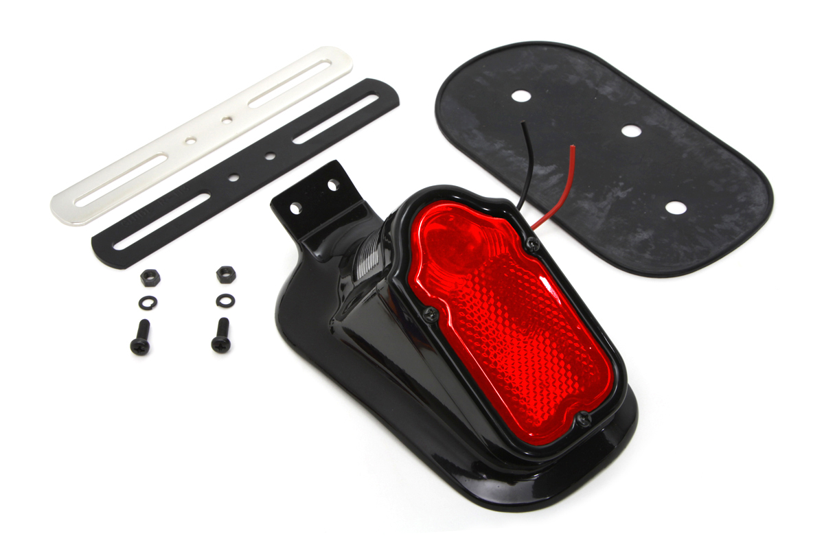 Black Tombstone Style Tail Lamp Assembly