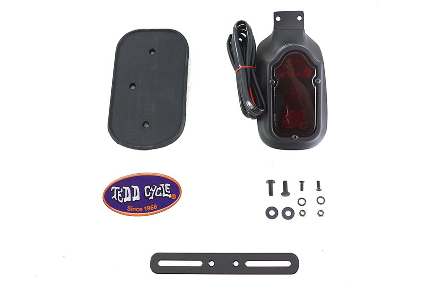 Tombstone Style Tail Lamp Assembly Matte Black