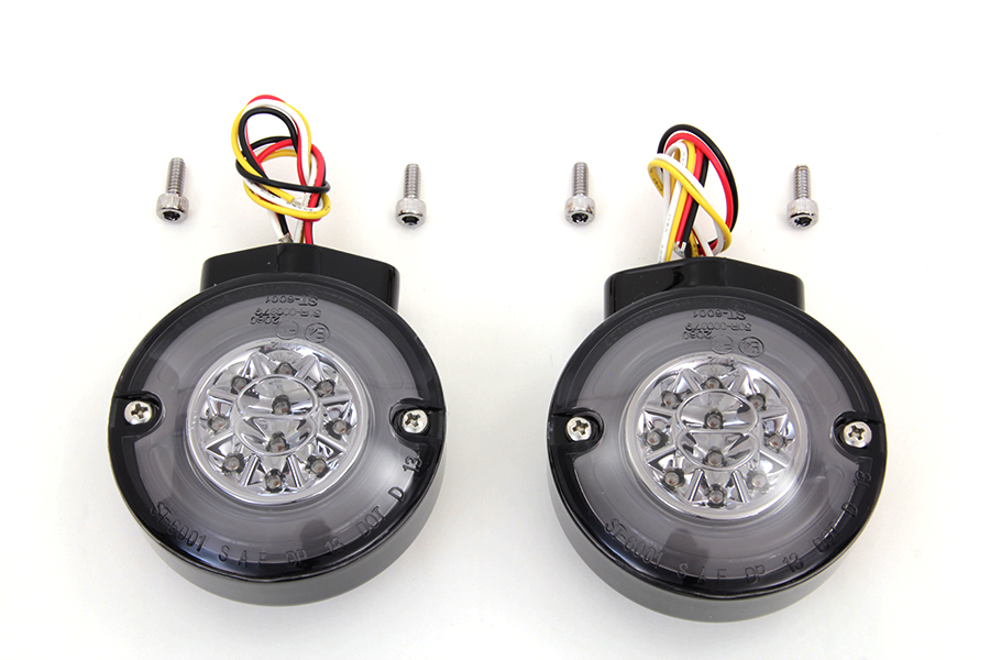 Black LED Turn Signal Combo Assembly Set