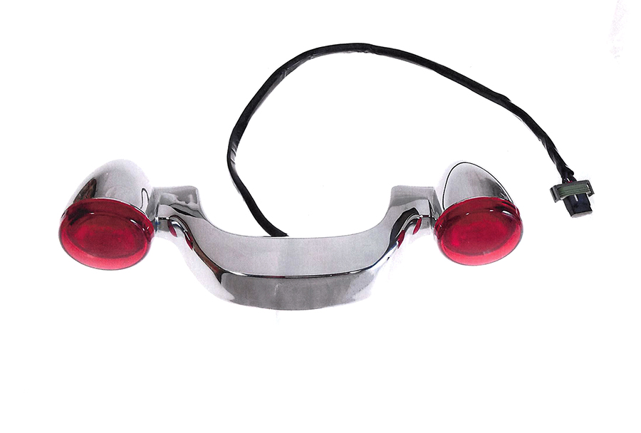 Chrome Bullet Rear Turn Signal Bar and License Plate        Relocation Kit