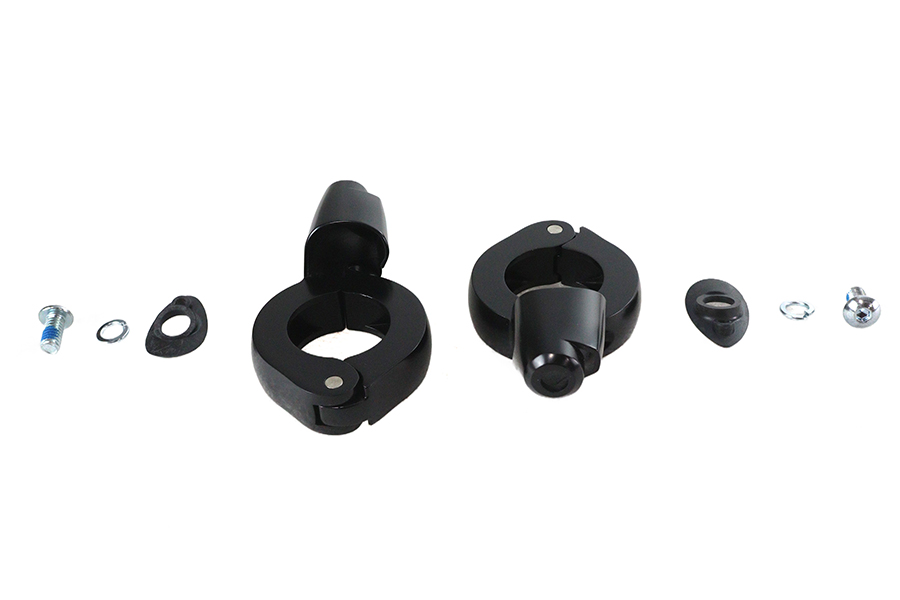 Black Turn Signal Relocation Kit 39mm Forks