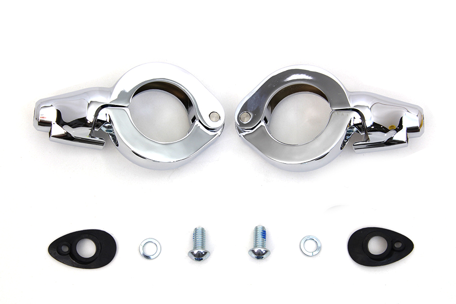 Chrome Turn Signal Relocation Kit 41mm Forks