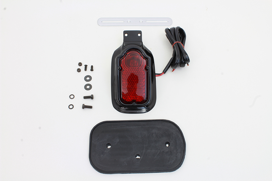Glossy Black Tombstone Style Tail Lamp Assembly