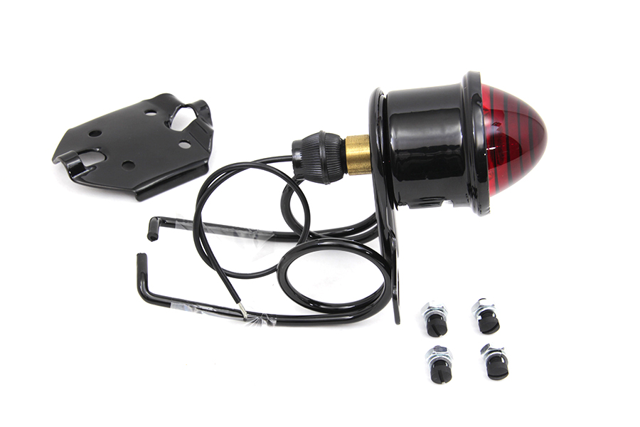 JD Replica 6 Volt Tail Lamp Assembly Black for Harley-Davidson