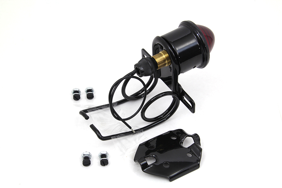 JD Replica 6 Volt Tail Lamp Assembly Black for Harley-Davidson