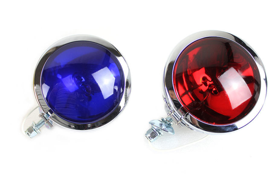 Red and Blue Police Spotlamp Set