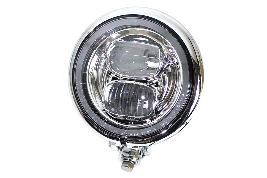 5-3/4" Bates Style LED Headlamp Chrome
