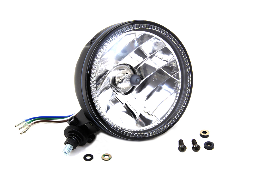 5-3/4" H4 Headlamp Unit Black
