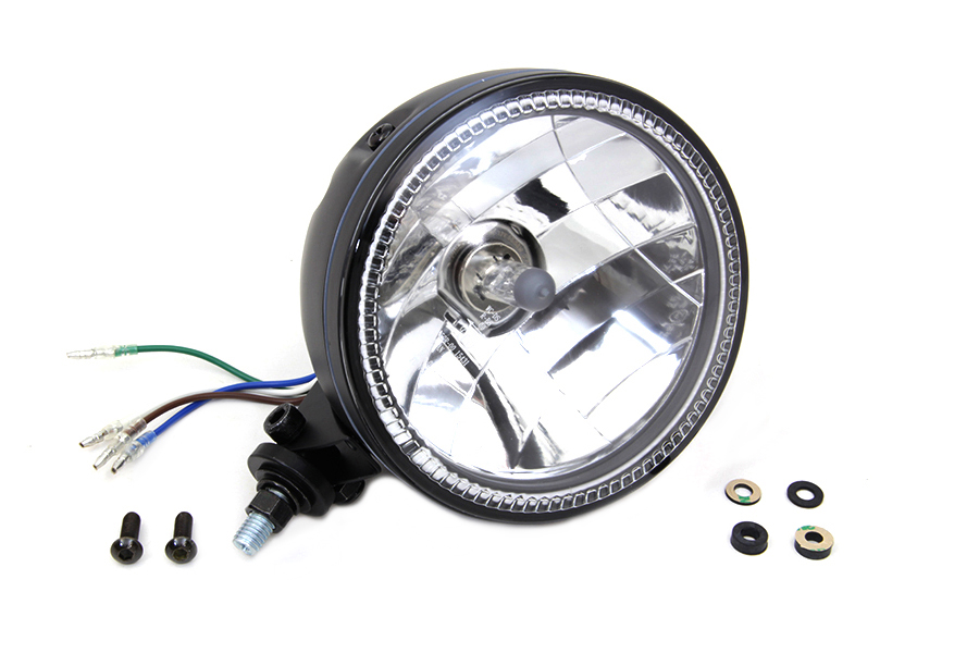 5-3/4" H4 Headlamp Unit Black