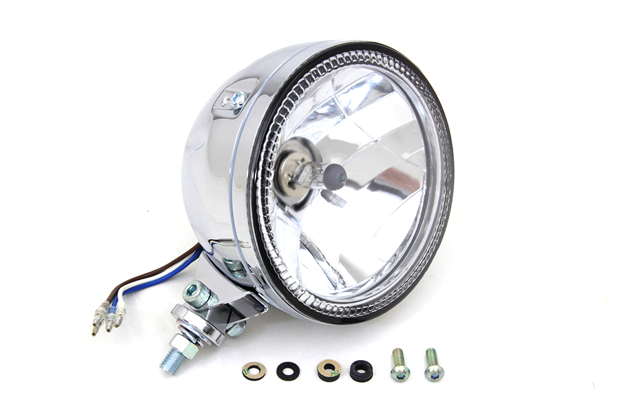 5-3/4" H4 Headlamp Unit Chrome