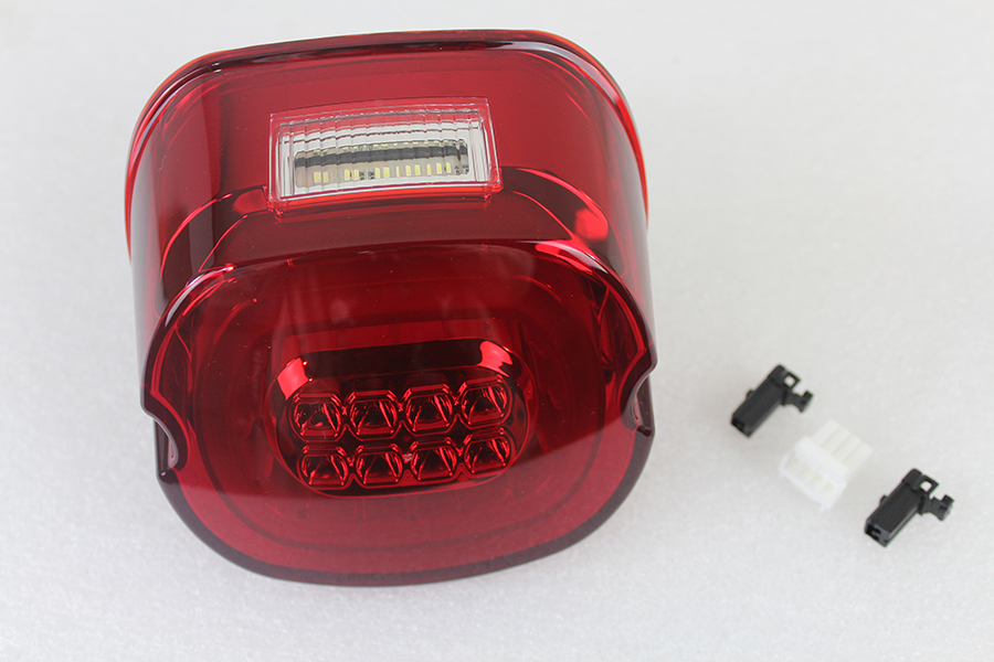 Red Lens Tail Lamp with LED Turn Signals