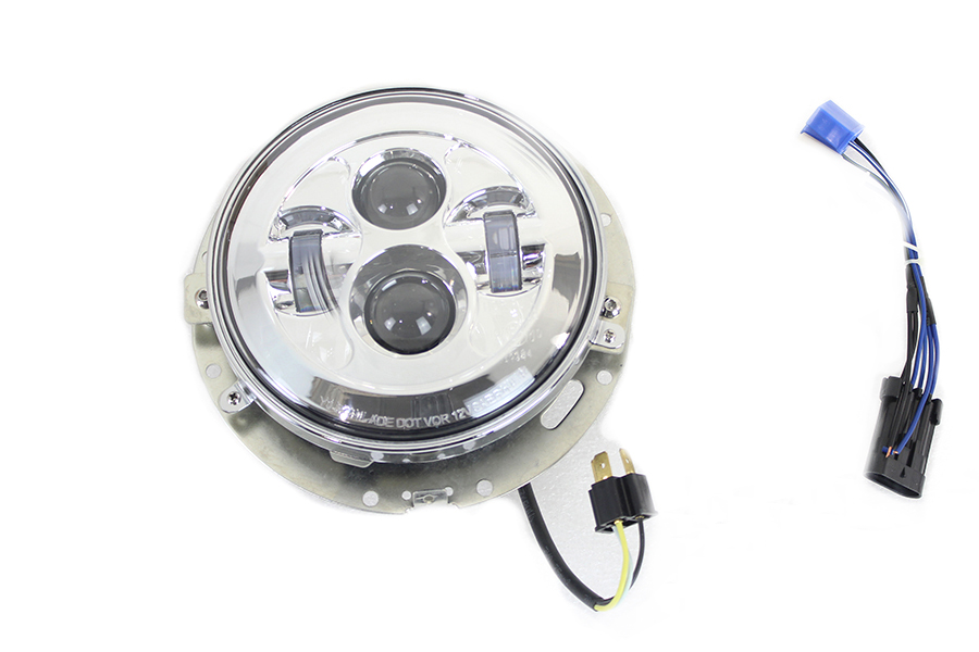 7" LED Headlamp Assembly Chrome