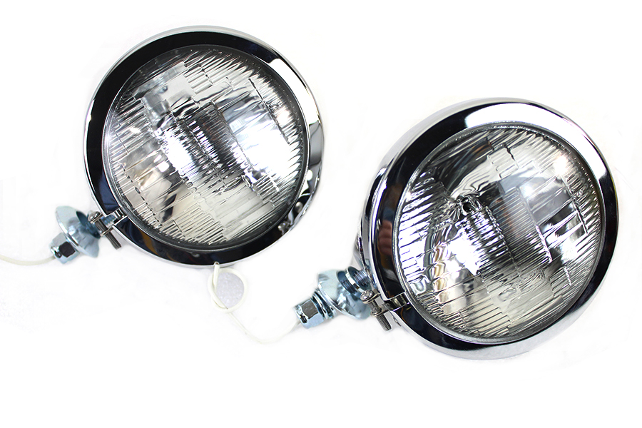 4-1/2" Fluted Spotlamp Set with 12 Volt Bulb