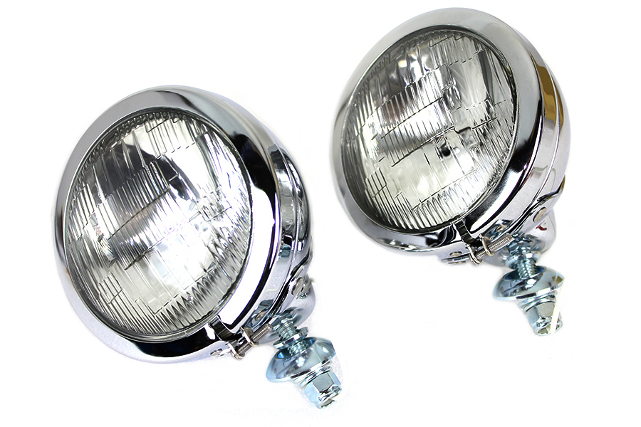 4-1/2" Fluted Lens Spotlamp Set with 6 Volt Bulb