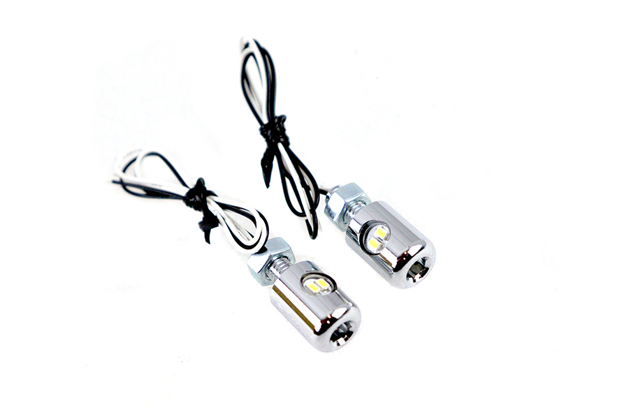 Chrome Hagler License Plate Bolt Set with LED