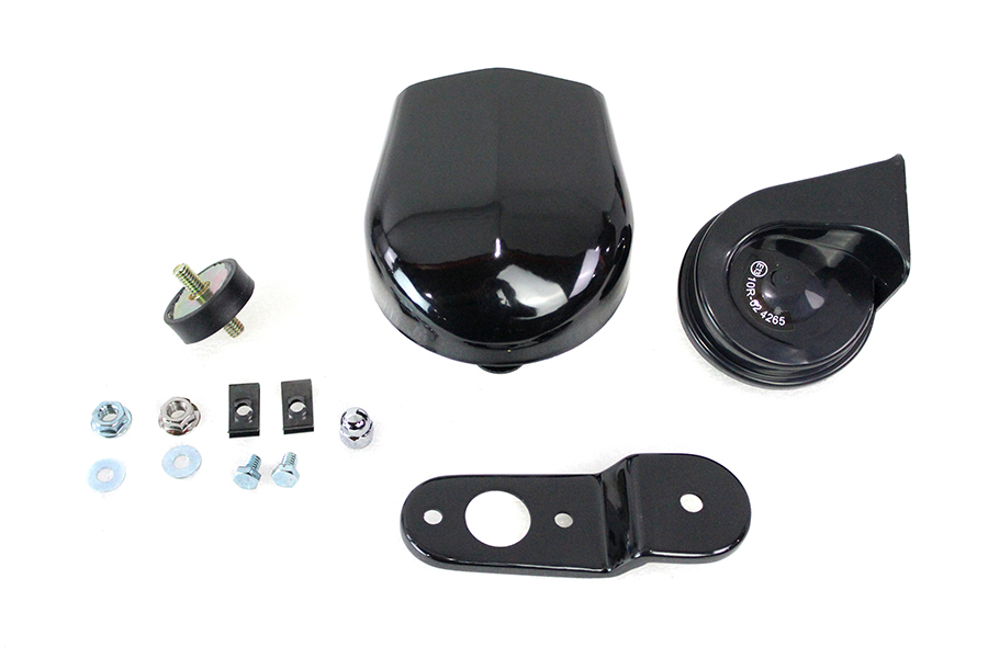 Softail Horn Kit with Black Cover