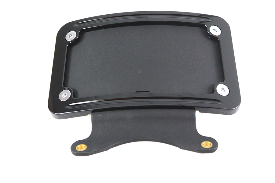 Curved License Plate Frame Black