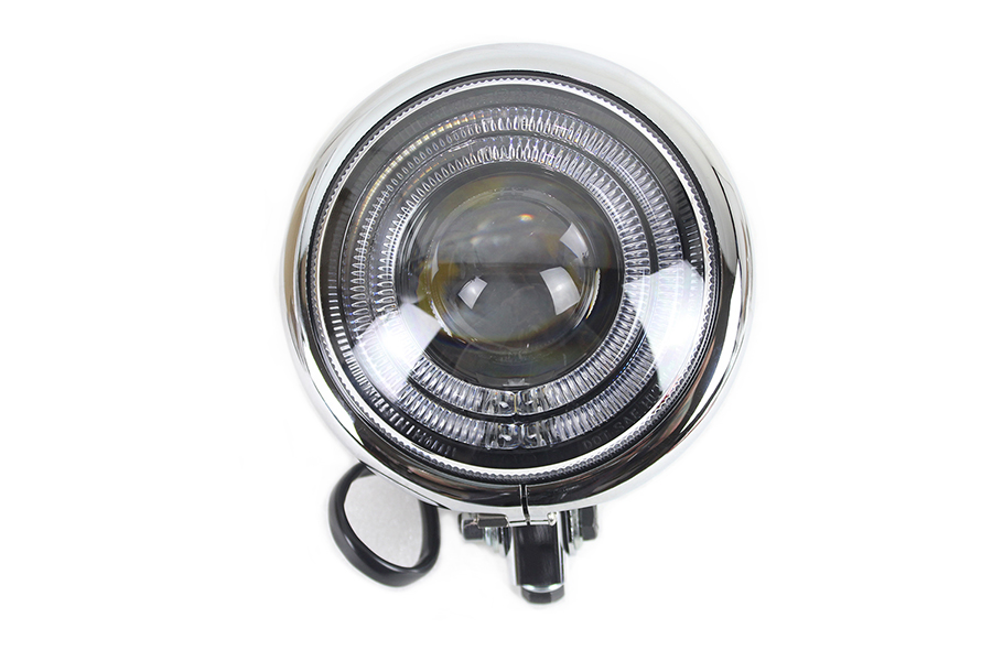 5-3/4" Bates Style LED Headlamp Chrome