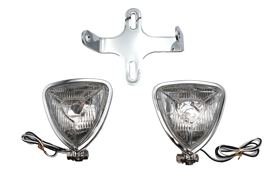 Dual Triangle Headlamp Kit Chrome