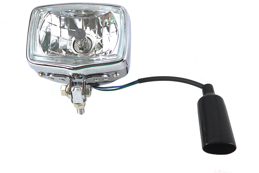 Rectangular Chopper 12 Volt Chopper Rectangular Headlamp Chrome fits Harley Davidson | eBay