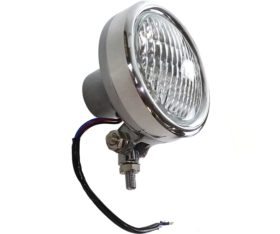4" Retro Headlamp Polished