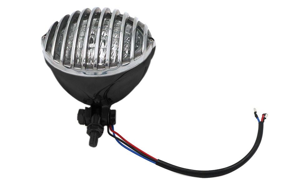 4-1/2" Pirate Headlamp Black with Aluminum Grill