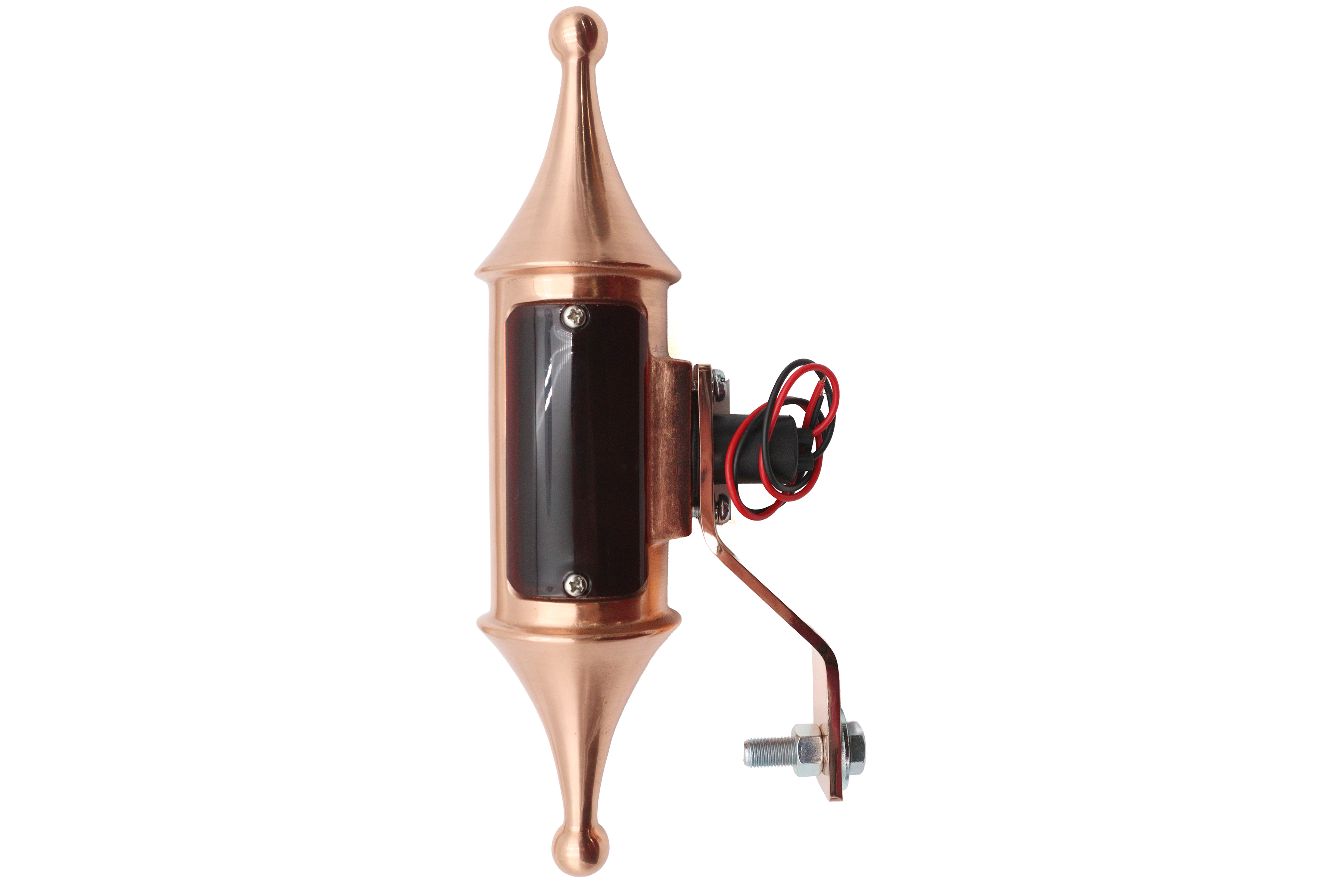 Finch Pawn Lamp Copper Red Lens
