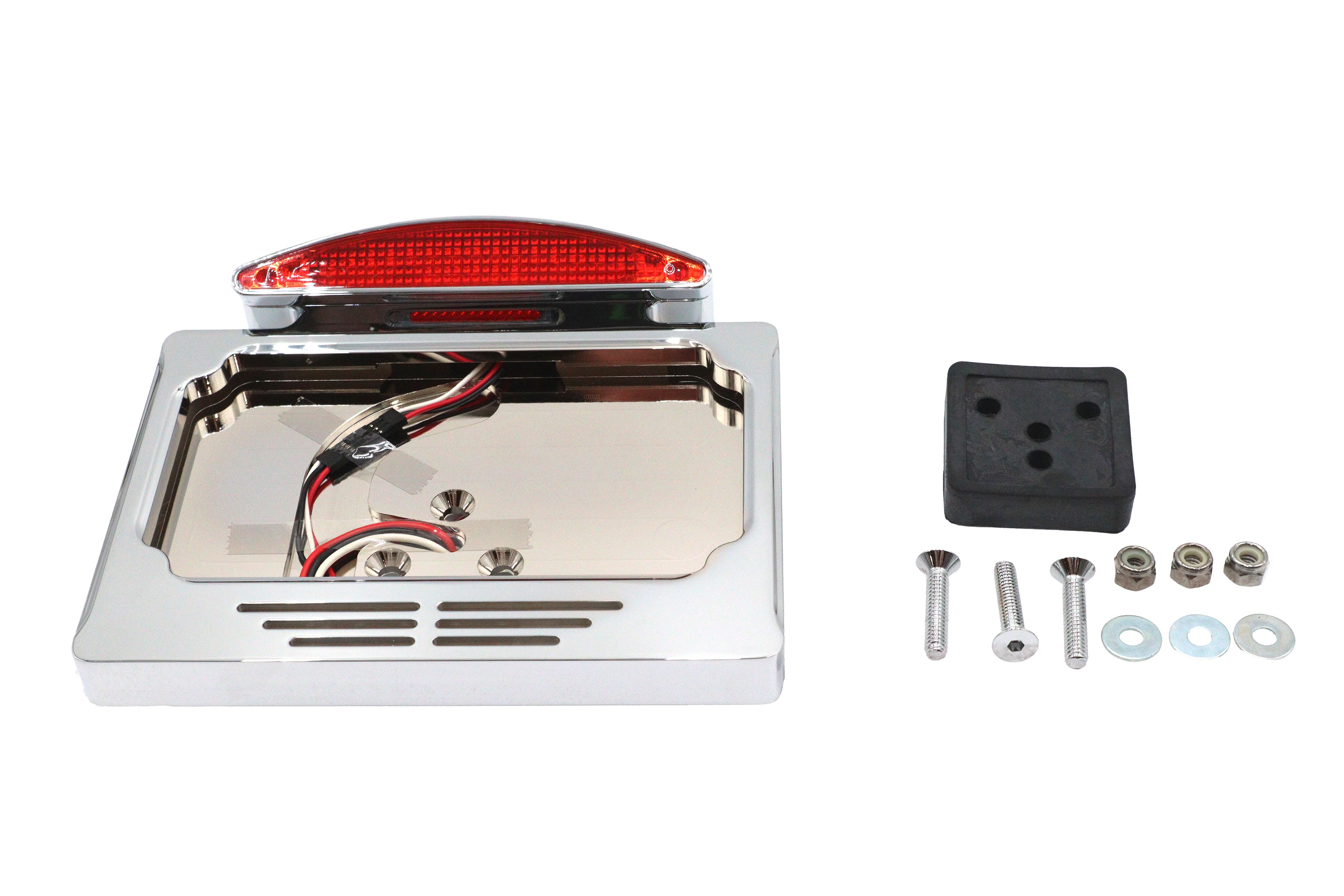 Chrome Billet Fender Mount LED Tail Lamp Slice Type
