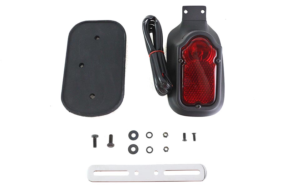 Matte Black Tombstone Style Tail Lamp Assembly