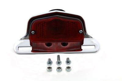 Chrome Sport Tail Lamp Assembly Large Lucas Style