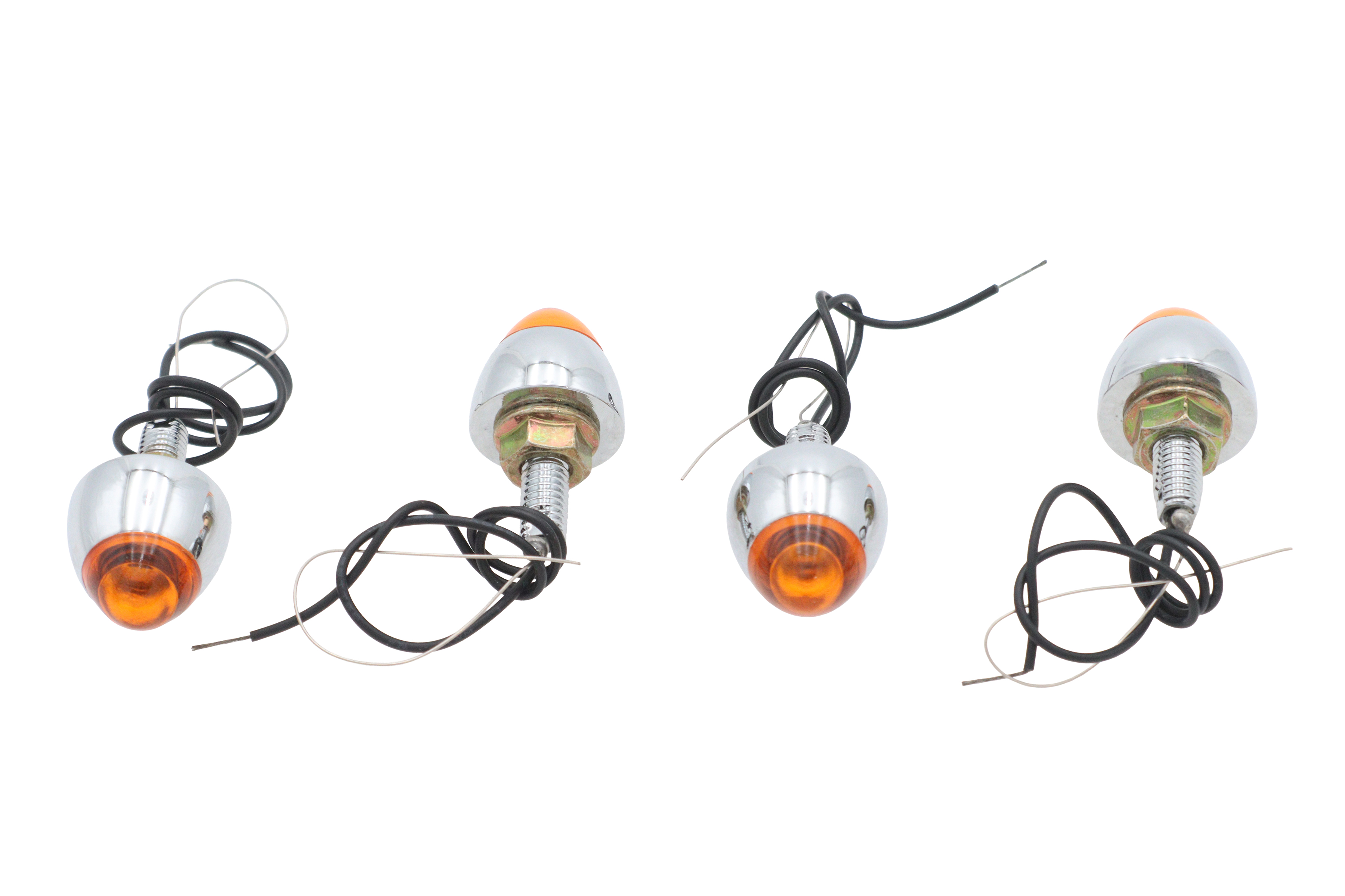 Bullet Style Krommet Marker Lamp Stud Amber