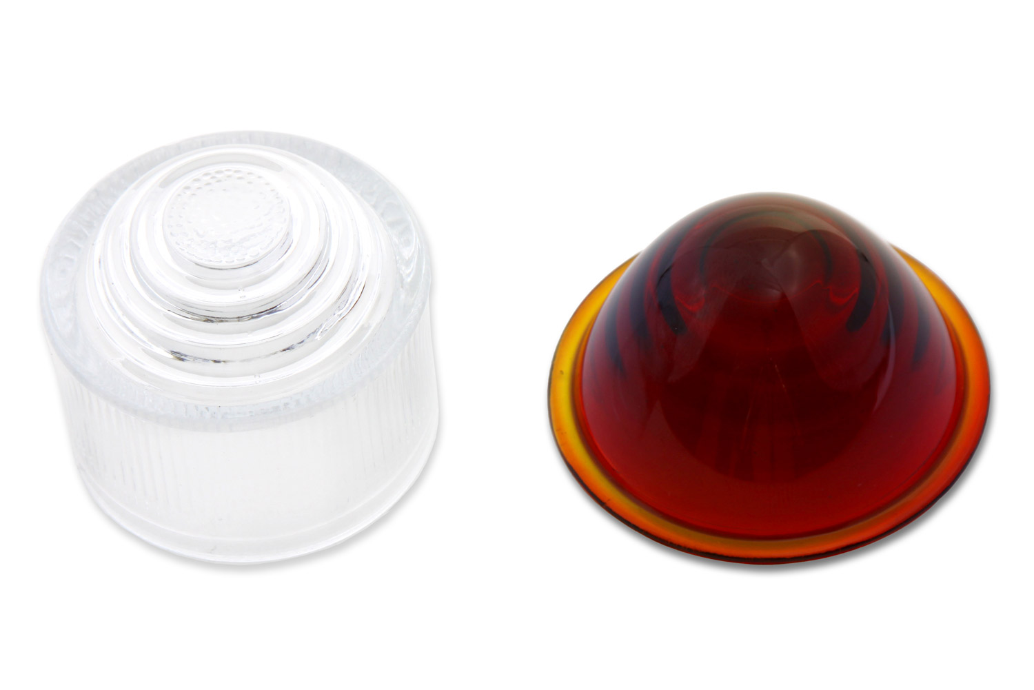 Tail Lamp Lens Set Cone Style Glass Red and Clear