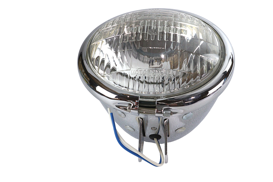 5-3/4" Round Headlamp Teardrop Style