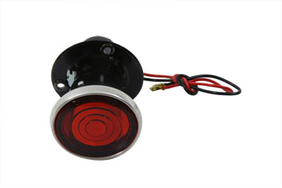 Black 2" Round Tail Lamp with Bulb
