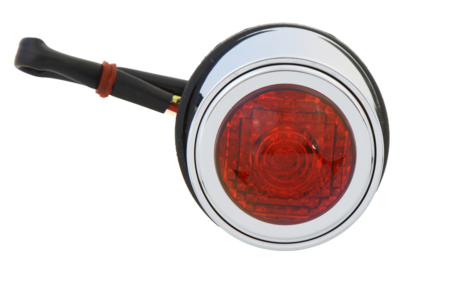 Teardrop Style Tail Lamp with Red Lens