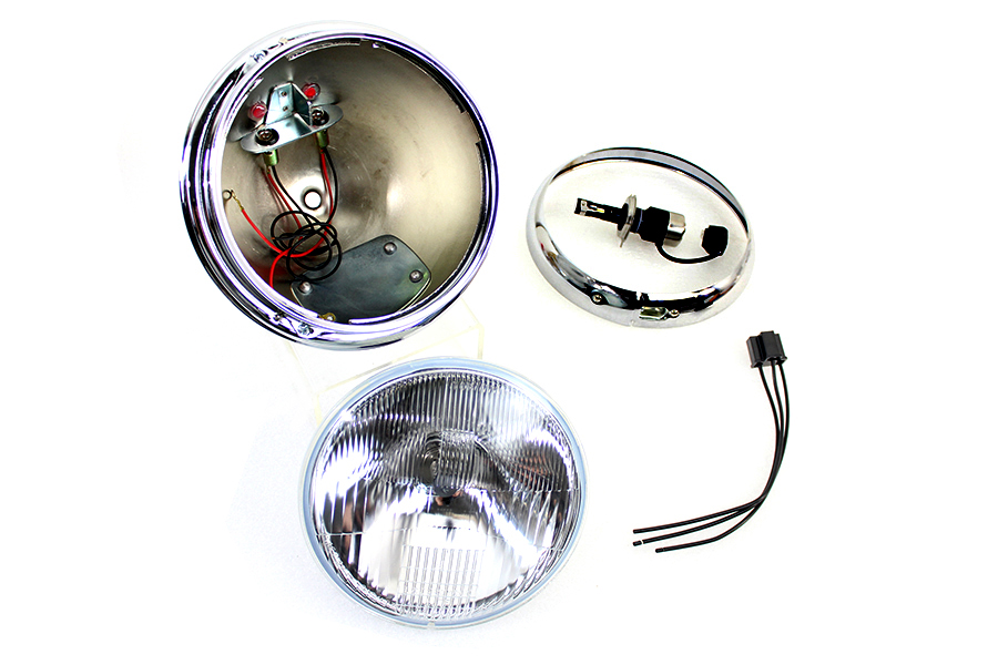 7" 12 Volt LED Glide Headlamp Chrome