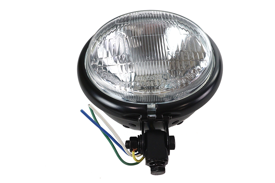 5-3/4" Black Round Headlamp