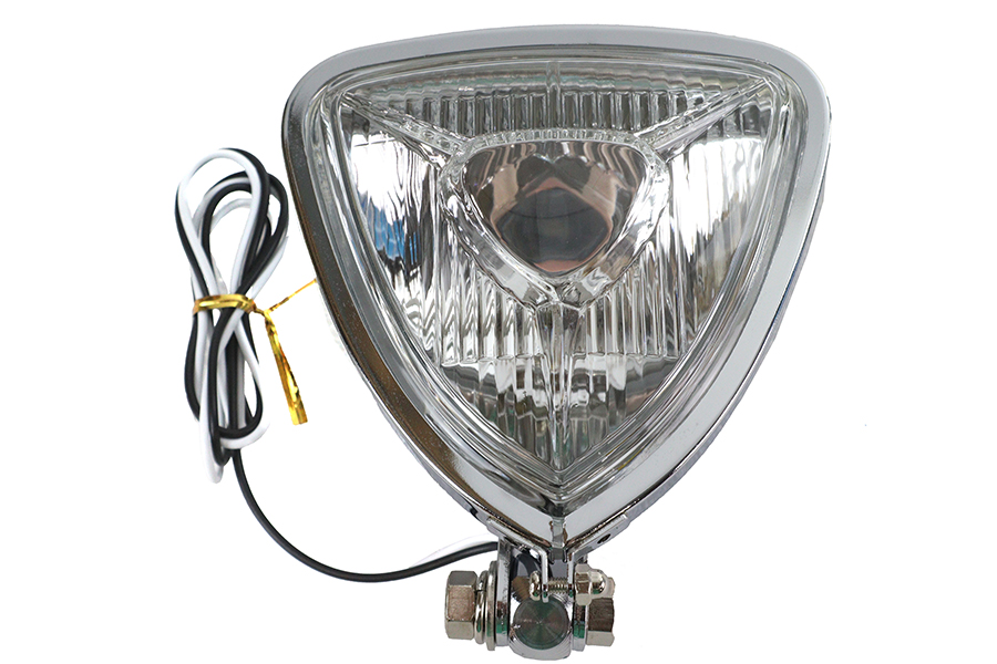 5" Triangle Headlamp Chrome