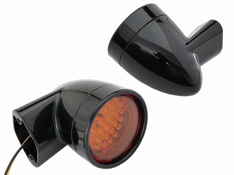Black Revox Bullet Style LED Rear Turn Signal Set
