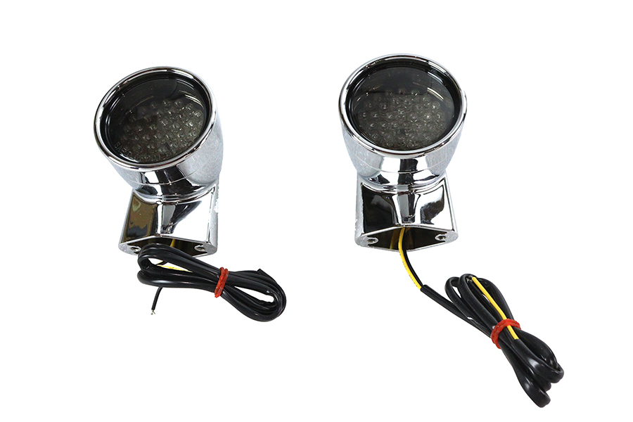 Chrome Revox Bullet Style LED Rear Turn Signal Set