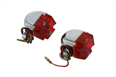 Mini Marker Lamp Set Maltese Style Red Lens