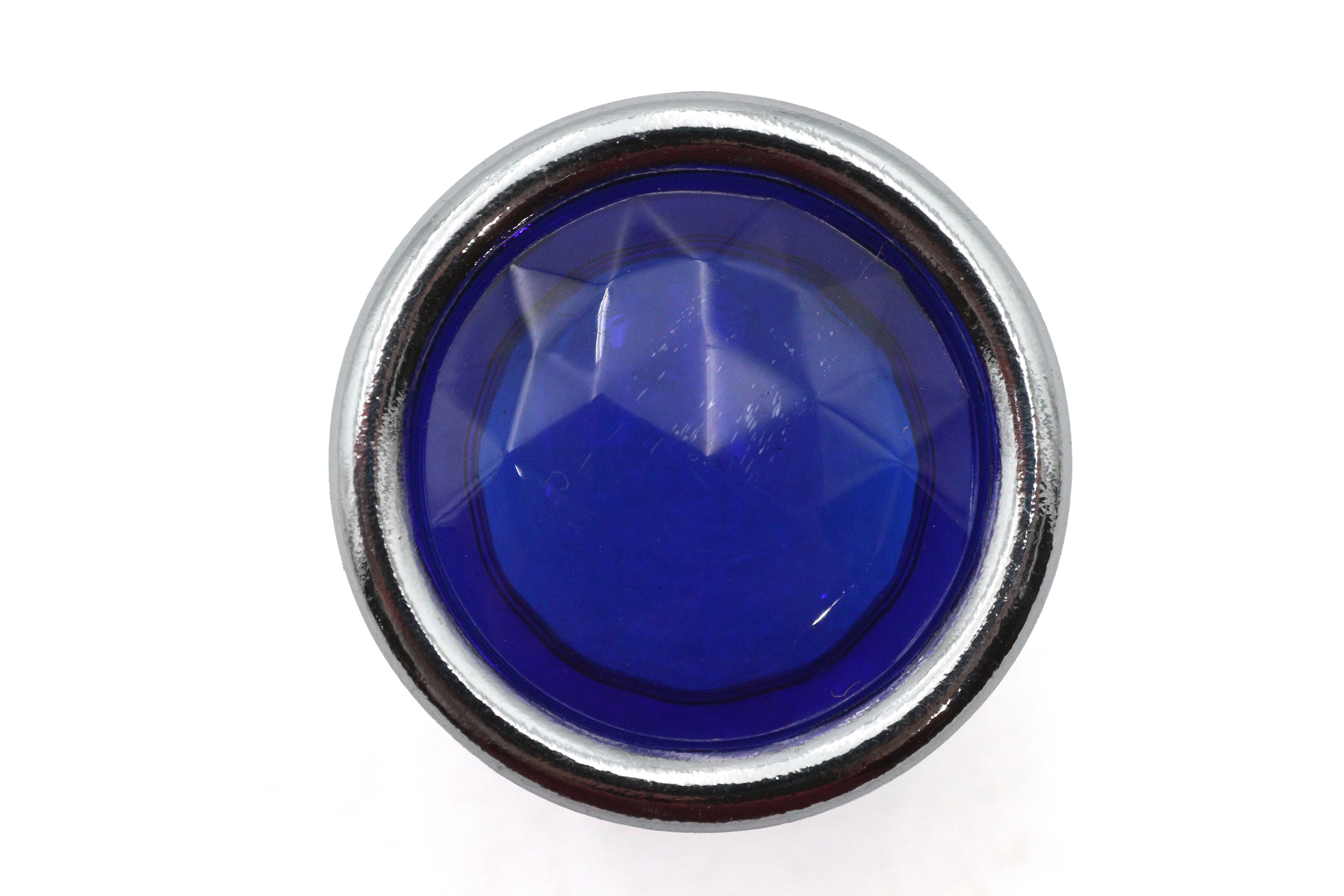 Blue Dot Lens with Chrome Ring