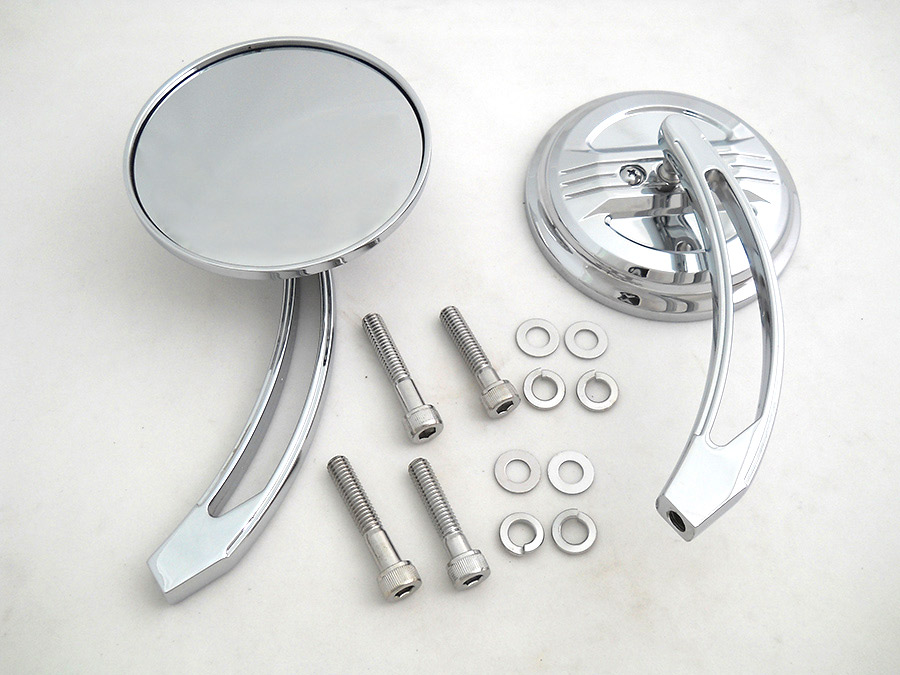 *UPDATE Air Flow Mirror Set with Curved Billet Stems